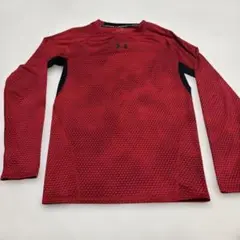 Under Armour 赤 メッシュ 長袖 アンダーシャツ