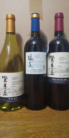 サントリー 赤白ワイン 3本セット 岩垂原 登美の丘