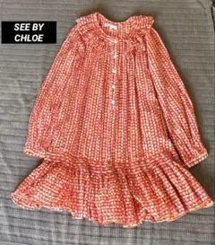 SEE BY CHLOE シーバイクロエ チュニックフリルワンピースsilk混