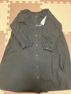 【新品】ベルメゾン　シャツ　ワンピース　黒　110