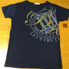 メンズClash Ahead ブラック Vネック Tシャツ M