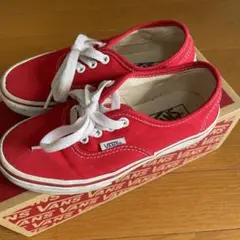 VANS オーセンティック　レッド スニーカー　18.5
