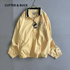 【カッター&バック】ナイロンジャケット　ジップアップ　撥水　レインウェア　黄色