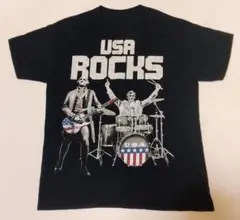 ☆古着■USA ROCKS■リンカーン■ワシントン■Tシャツ■半袖■L相当☆