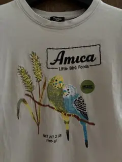 marble SUD/マーブルシュッド【インコ刺繍 Tシャツ】バード　鳥刺繍