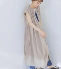 URBAN RESEARCH ノースリーブロングワンピース ベージュ