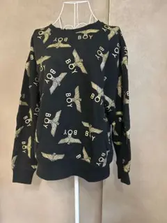 【美品】【BOY LONDON 】長袖トレーナーブラック ゴールドM /345