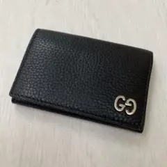 GUCCI グッチ 473923 エンブレムレザー カードケース 名刺入れ