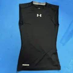 UNDER ARMOUR ブラック ノースリーブ アンダーシャツ SM