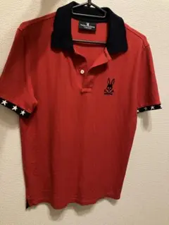 サイコバニー 半袖ポロシャツ S レッド 美品