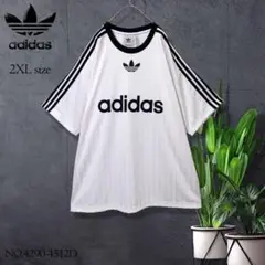 adidas 　ADICOLOR POLY ゲームシャツ　白　Ｌ 未着用 アディダスオリジナル ADICOLOR POLY ゲームシャツ 3XL