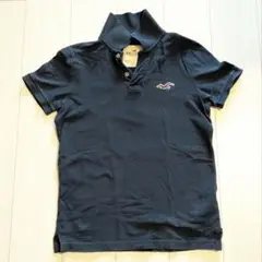 ホリスター ポロシャツ メンズ Hollister　濃紺　Sサイズ　コットン