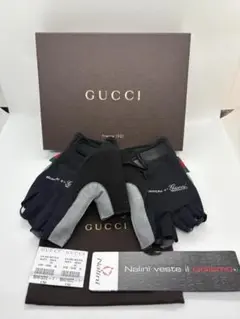 新品GUCCI カシミア フィンガーレス手袋　ネイビー　Mサイズ GUCCI(グッチ) 手袋(レディース) - 海外通販のBUYMA