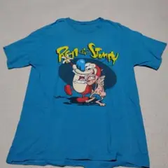 レン＆スティンピー　Tシャツ　青　XLサイズ