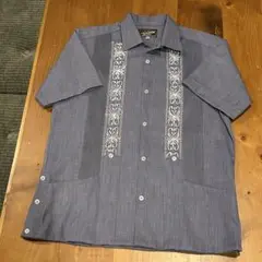 ほぼ未使用　ESTRELLA STANDARD キューバシャツ 36 ブルー