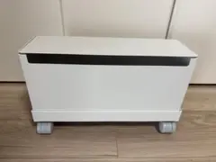 無印良品 スチールタップ収納箱フラップ式・ホワイトグレー　フタとキャスターセット