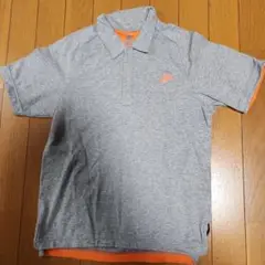 NIKE ポロシャツ グレー/オレンジ 160