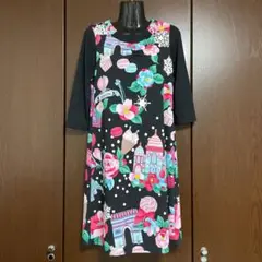 【美品】LEONARD 花柄 ワンピース 38