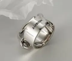 AMBUSH シルバー925 ドロップチャームリング スターリング