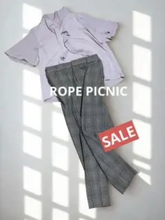 【最終価格❣️】上下ROPE PICNICリボン付きシャツとチェックパンツセット✨