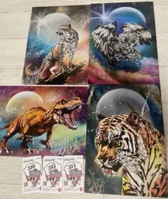 ⭐️新品未使用 スプレーアートエデン⭐️ 複製画　4枚セット＋限定整理券３枚