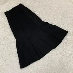 【タグ付】Vis ビス　ロング丈スカート　無地　ブラック　サイズM