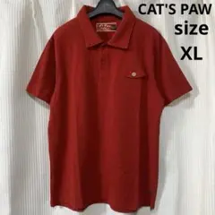 キャッツポウCAT′S PAW 半袖ポロシャツ 東洋エンタープライズレッド XL