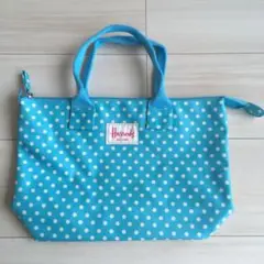 ハロッズ 水玉水色 バッグ