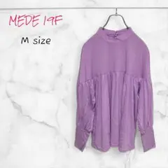 MEDE19F ブラウス パープル カットソー (M) 長袖 ポリエステル