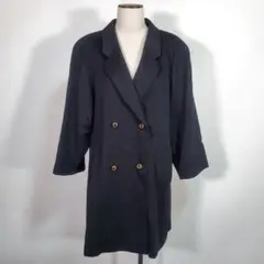 cashmere カシミヤ100% ダブルブレストジャケット サイズ9 黒