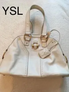 お値下しました☆YvesSaintLaurent ミューズバッグ ホワイトレザー