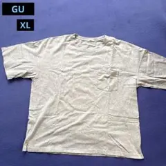 GU ジーユー Tシャツ グレー 胸ポケット付き XL