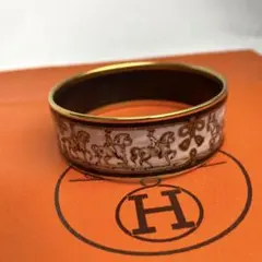 HERMES エルメス エマイユ 馬車柄 バングル 七宝焼