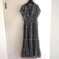 grove 花柄フリル付きロングワンピース