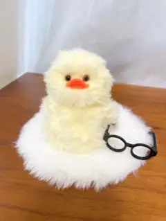モールドール　ハンドメイド　韓国人気‼️ メガネ付きふわふわひよこぬいぐるみ