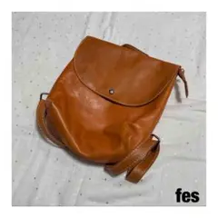 fes レザー リュック キャメル