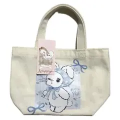 【NAPPY】ランチトートバッグ うさぎ アイボリー [新品未使用]