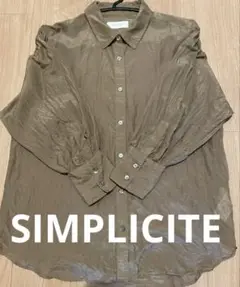 【処分価格】Simplicite B.C STOCKコットンシルク シアーシャツ