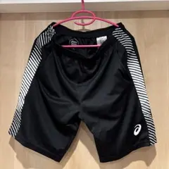 極美品asics ブラック ハーフパンツ Lサイズ