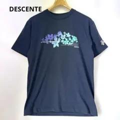 DESCENTE デサント 日本製 tシャツ ロゴ刺繍 シングルステッチ M