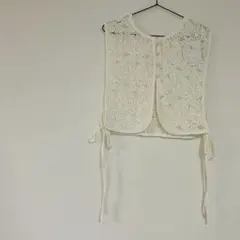 新品未使用 タグ付き✨ しまむら Helmベスト ジレ 花柄 レース 2way