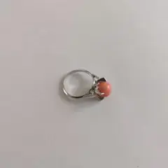 オレンジコーラル シルバーリング