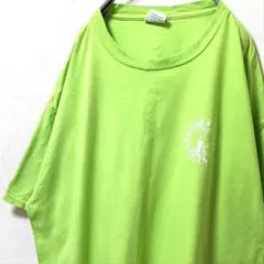ポート&カンパニーチキンサラダチックロゴTシャツライトグリーン黄緑色XL古着