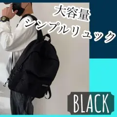 リュック 黒 シンプル カジュアル 通学 大容量 無地 ブラック 防災 通勤