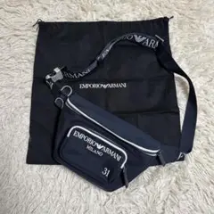 【極美品】EMPORIOARMANI アルマーニ ボディバッグ ネイビー