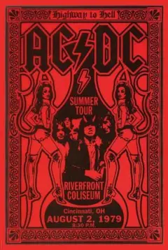 新品 ブリキ看板 AC/DC ハイウェイ・トゥ・ヘル サマーツアー ポスター