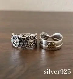 １７日までセール　シルバー 925 リング クロス メキシカン y2k デザイン