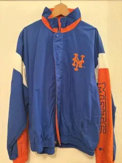 【古着】MLBメッツ ナイロンジャケット Lサイズ