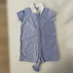 Ralph Lauren ストライプロンパース 6M