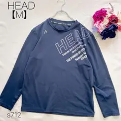 ヘッド スポーツウェア 長袖Tシャツ ロゴプリント ネイビー HEAD 【M】